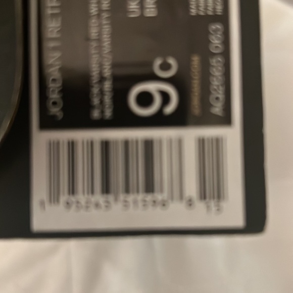 Jordan 1 retro oh high 9c toddler black and red patent leather - Picture 5 of 5